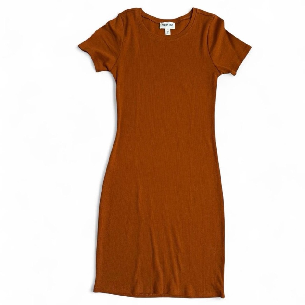 Casual Copper T-Shirt Dress